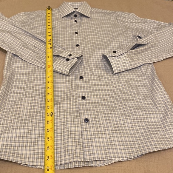 ETON 100% cotton blue button down shirt. Size 39  , 15 1/2. Perfect condition . - Picture 7 of 8